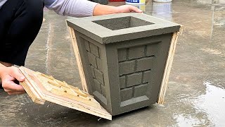 Great Skill In Casting Pots From Wooden Molds and Sand Cement