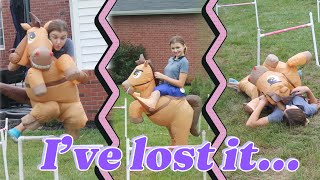 HOBBY HORSING WITH INFLATABLE HORSE!! | Ive officially lost it!!