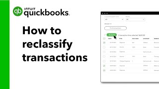How to reclassify transactions in QuickBooks Online Advanced