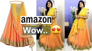 *Wedding Special* New Amazon Silk Net Stitched Lehenga Try on, Unboxing & Review | Nikki's Passion *Wedding Special* New Amazon Silk Net Stitched Lehenga Try on, Unboxing & Review | Nikki's Passion