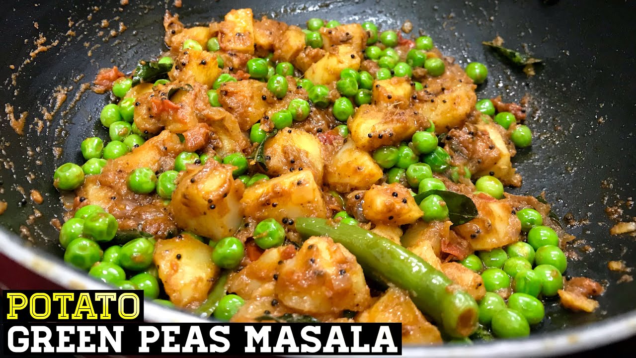 Potato green peas curry/aloo matar recipe/potato green peas masala/potato peas fry/potato peas dry