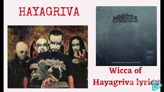 Download Mp3 Hayagriva : Wicca Of Hayagriva lyrics Gudang lagu Download Mp3 Hayagriva : Wicca Of Hayagriva lyrics