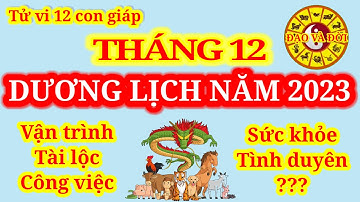 Tử vi tháng 12/2023 dương lịch của 12 con giáp
