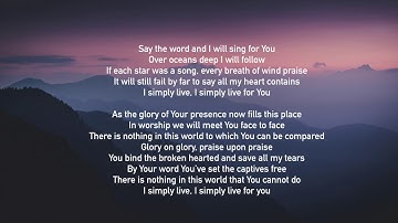 I Simply Live For You | Piano Instrumental With Lyrics | Russell Fragar / Hillsongs