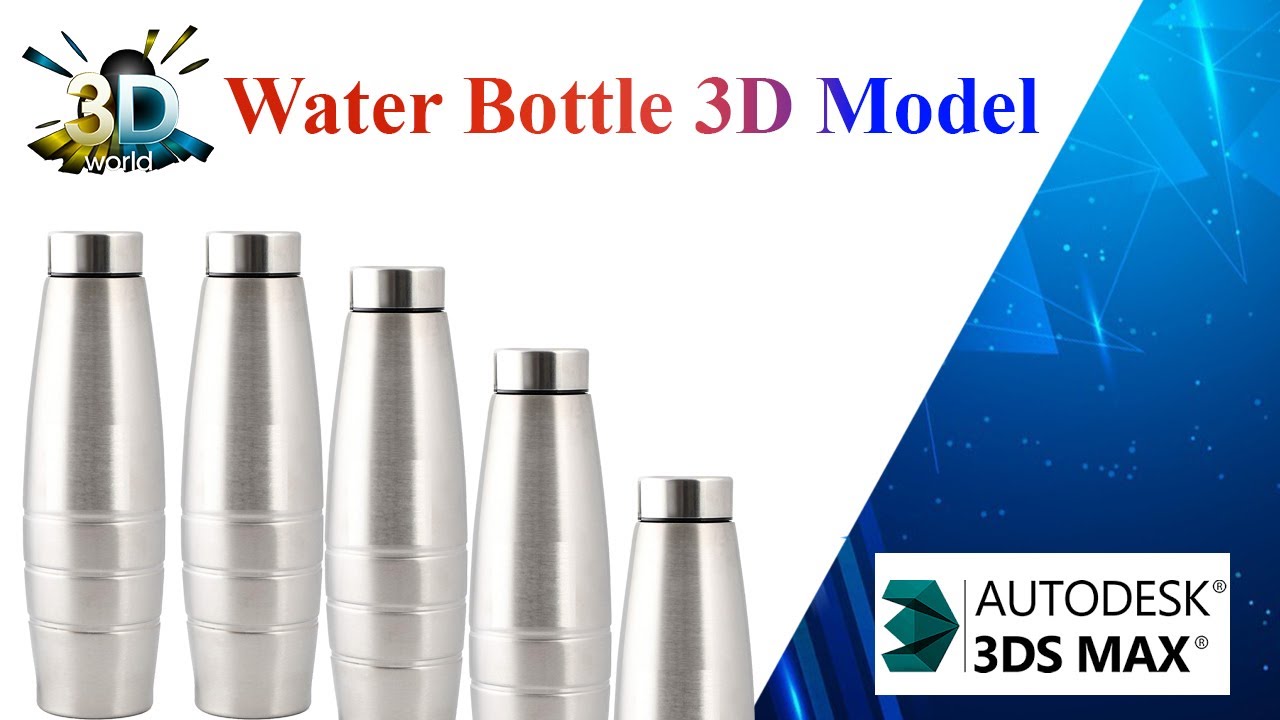 Water Bottle 3D Model | Bottle Modeling in 3Ds max