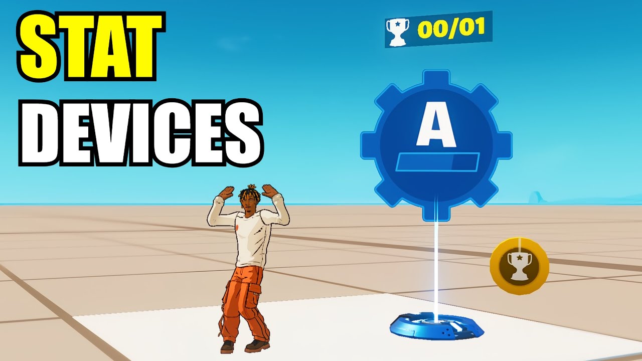How do you use the Stats Devices in Fortnite Creative?