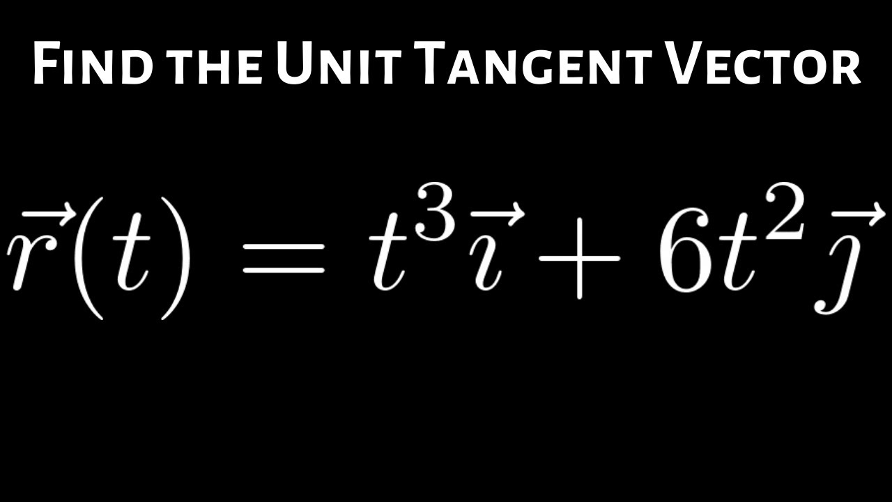 Unit Tangent Vector for r(t) = t^3i + 6t^2j