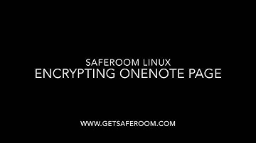 Saferoom Linux - Creating encrypted Onenote page