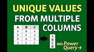 [Power Query] Extract Unique Values From Multiple Columns in Excel