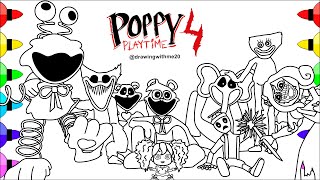 Poppy Playtime Chapter 4 New Coloring Pages | How to Color ALL NEW BOSSES | NSC music