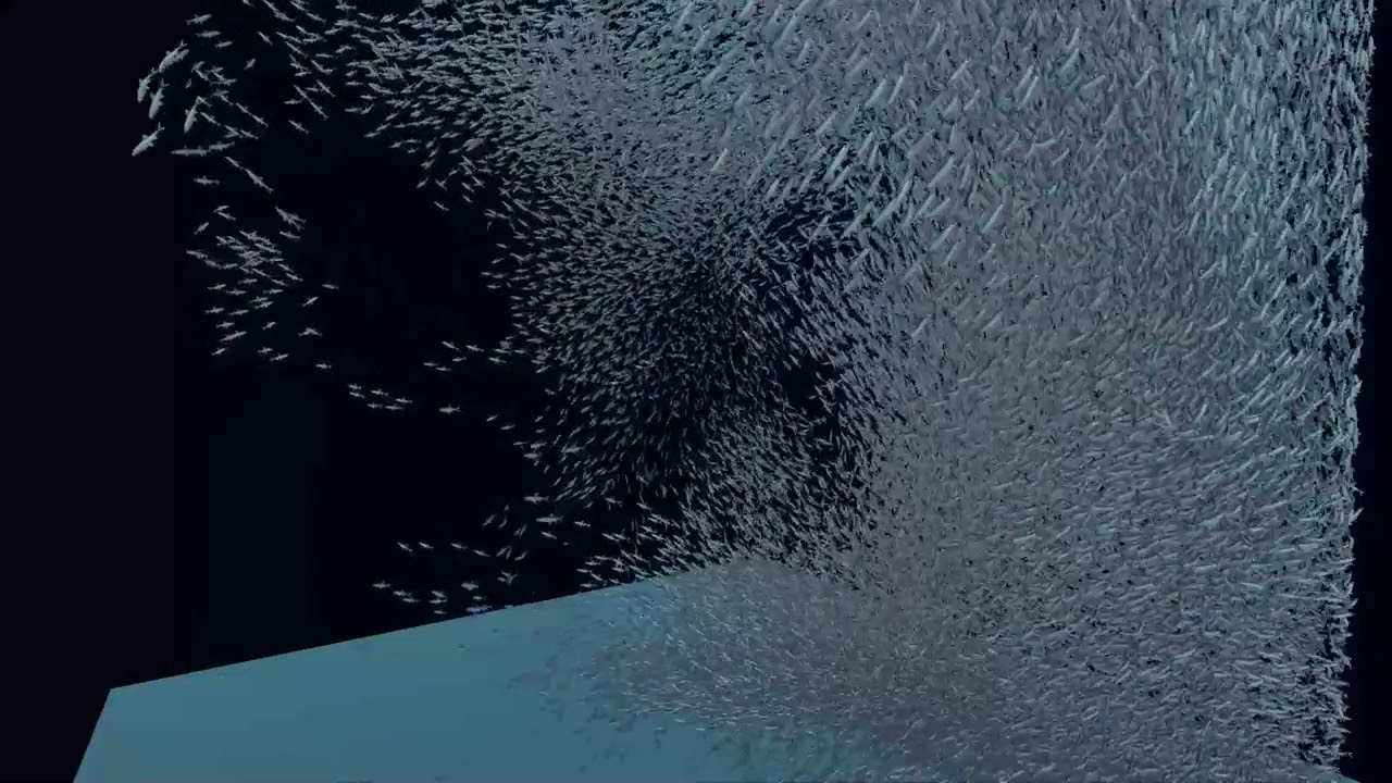 GPU instanced flocking simulation on Unity Universal Render Pipeline