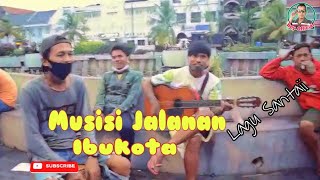 Nyanyi Lagu Santai Bareng Musisi Jalanan Ibukota ( Menepi_Ngatmombilung )