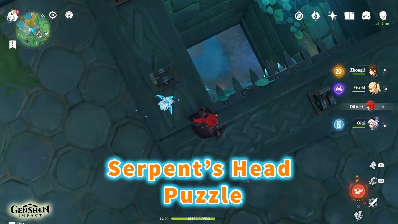 How To Solve Puzzle On Serpent's Head Genshin Impact YouTube