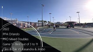 PPA Orlando - Pro Mixed Doubles - Cass Hoag & Zak Parks VS Kasandra Gehrke & Jimbo Peterson Game One