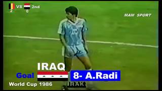 هدف اللاعب أحمد راضي على بلجيكا 1986 في كاس العالم بانقى تقنيه  01