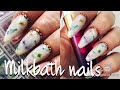 milkbath nails the next level using gel diy nail at home