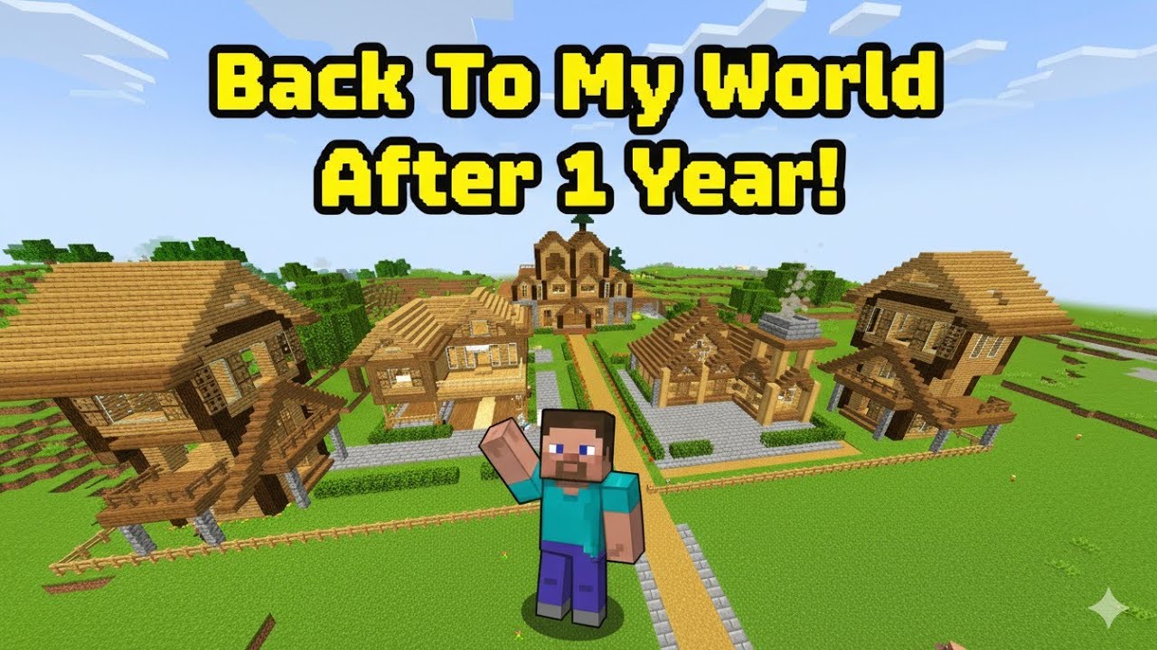 REVISITING MY MINECRAFT WORLD AFTER 1 YEAR 🤯 | SURVIVAL AJIBOGARIB ...