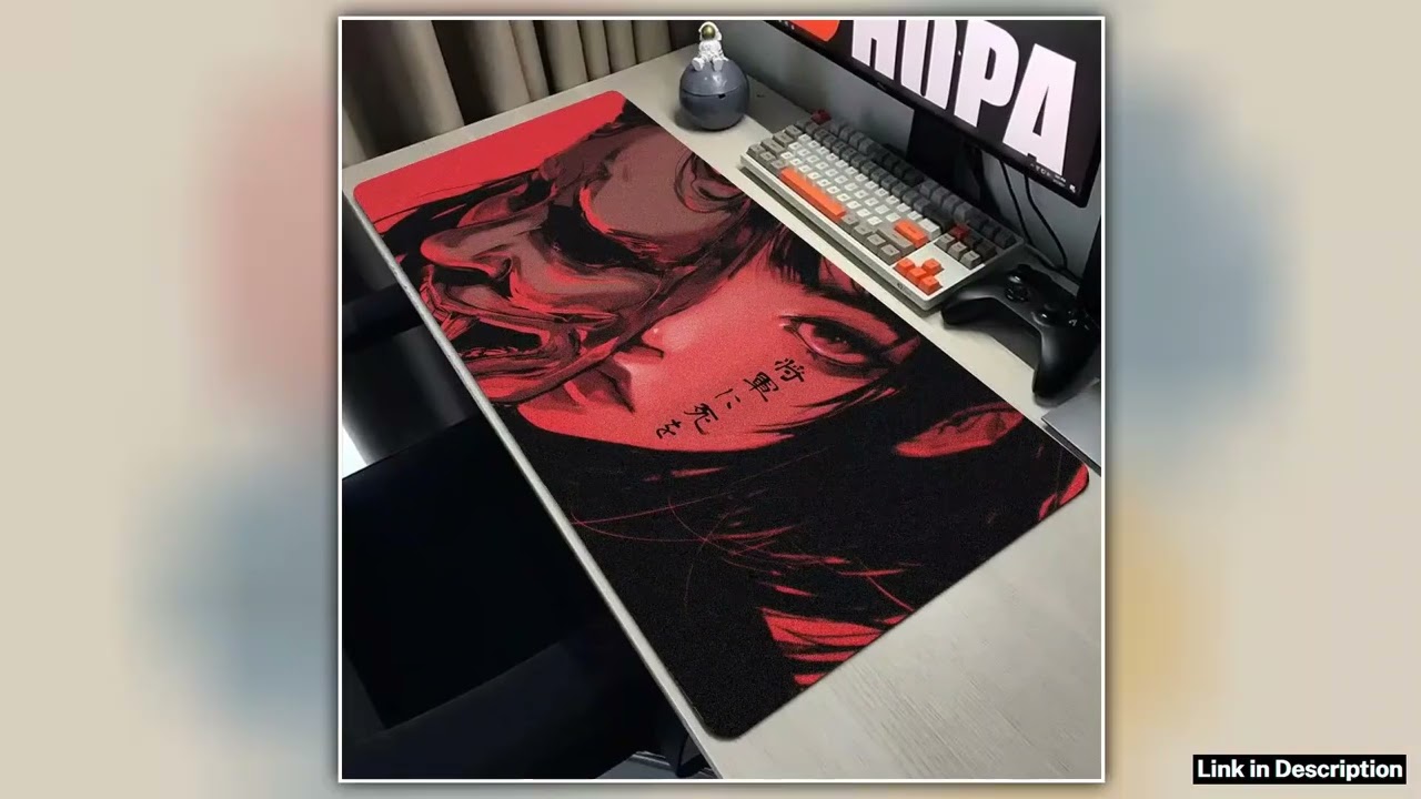 Mask anime girl Mouse Pad Large Computer Office Game Table Mats XXL Rubber Antislip Gaming