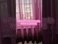 Using old panty hose to clean curtain sheers!