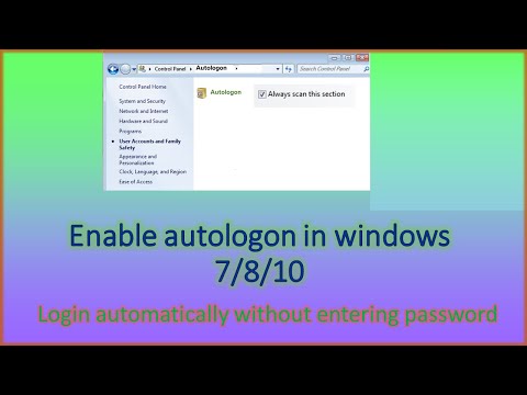 How to enable/disable auto login in windows 7/8/10 | fast and quick method |