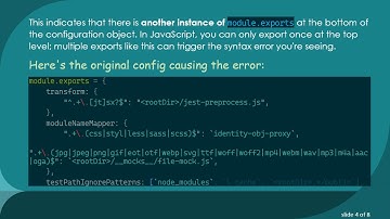 Resolving the Unexpected Token 