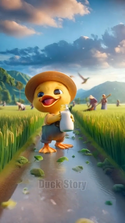 Drinking Milk With Cows 😱💥🐥🐂 Very Sad Duck #cuteduck #duckshorts #duck #ai #shorts