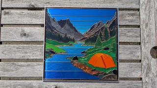Relaxing resin art creation.