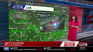 Multi-vehicle crash on Parkway West closes inbound lanes