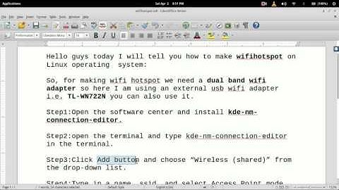 Wifi hotspot on linux