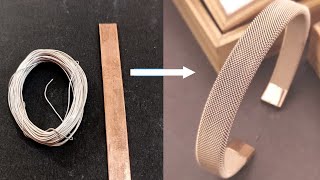 Silver Wire and Copper Bracelet || How it's made || jewelry making|| Gold Smith Luke