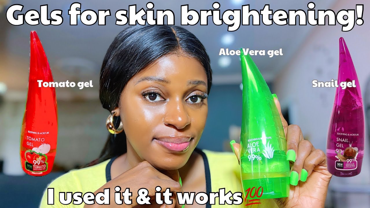 Aloe Vera gel for skin brightening✨Tomato gel & snail gel for skin |How to use Aloe Vera gel on skin