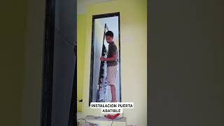 Puerta De Aluminio Abatible Instalacion vidrioyaluminio