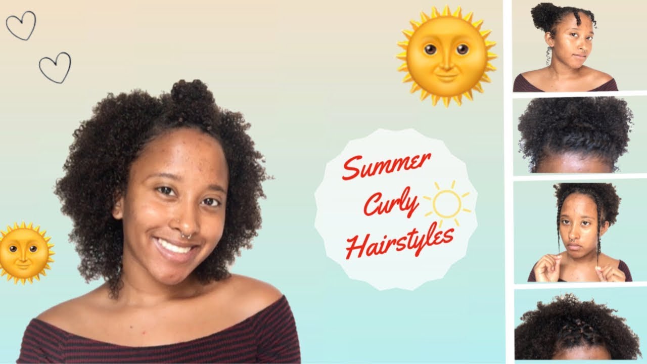 Easy Summer Hairstyles For Natural Curly Hair Short Hair