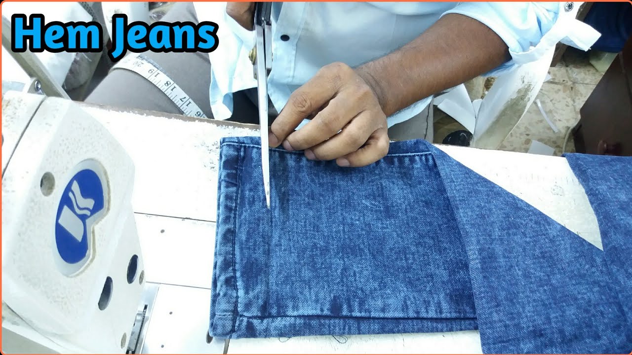 Hem Jeans Sewing👖Cutting Original Easy Method Karegor YouTube