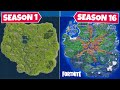 Evolution of The Entire Fortnite Map! (Chapter 1 Season 1 - Chapter 2 Season 6)