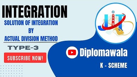 Solution of INTEGRATION by actual division (Type-3) #applied_maths #msbte #diploma #integration