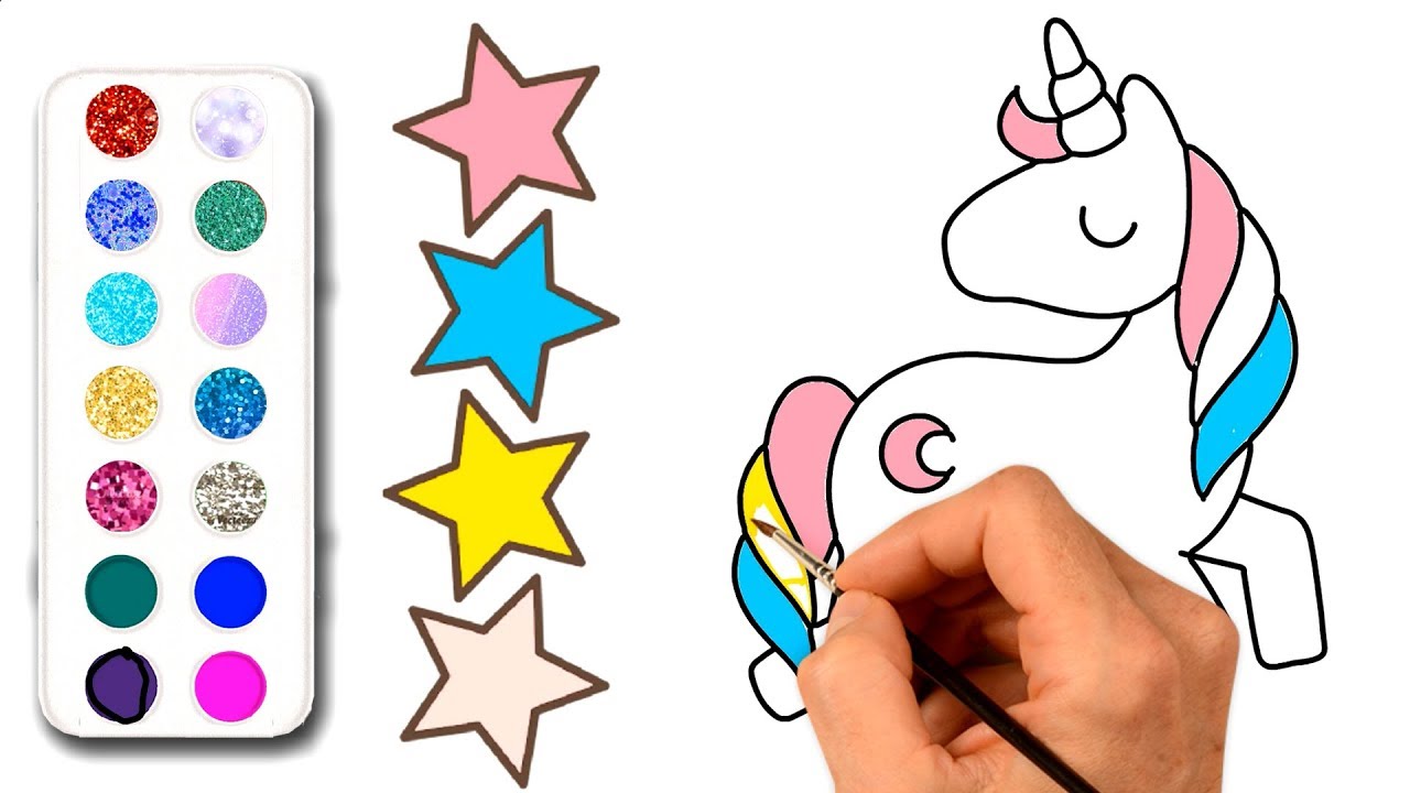 how to draw a unicorn face easy - YouTube