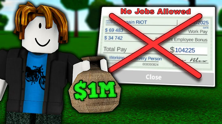 0 to $1,000,000 in Bloxburg WITHOUT JOBS! (Ep.1)