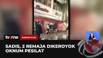6 Pesilat Jadi Tersangka Pengeroyokan Pemuda di Jalan Tunjungan Surabaya | Kabar Pagi tvOne