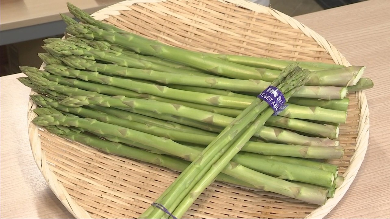 Having survived the harsh winter, the asparagus has grown large