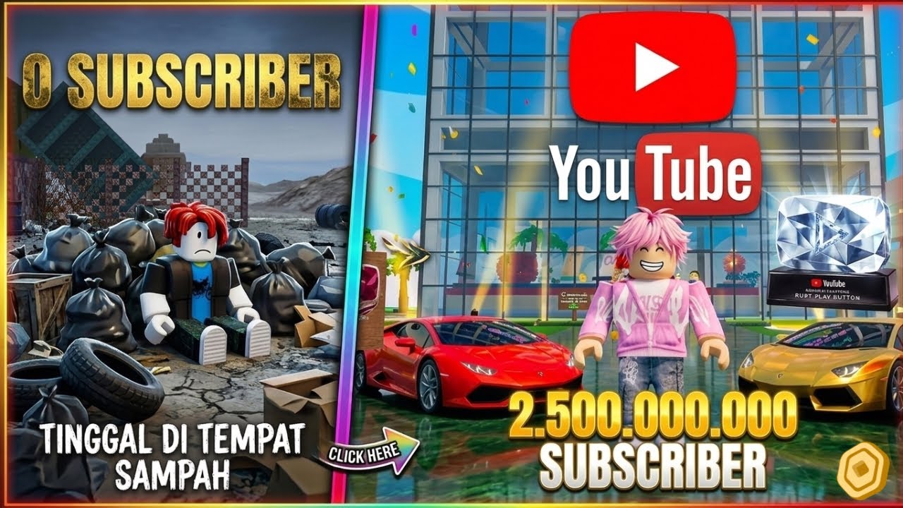 Aku Jadi YouTuber Terkaya di Dunia Roblox Dan Mendapatkan $60.000.000.000B Usd | Be a Youtuber