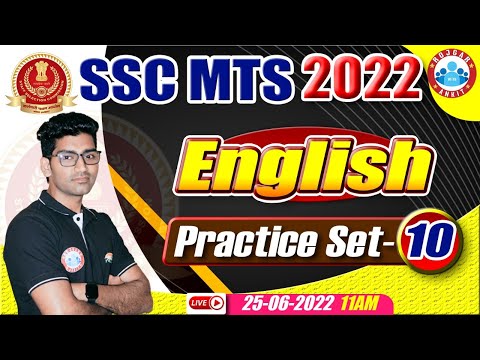 SSC MTS Exam 2022 | SSC MTS English | SSC MTS English Practice Set #10 | English for SSC MTS