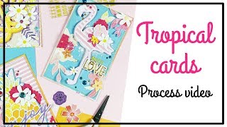 HIP KIT CLUB Design Team - Scrapbooking process- Tropical cards