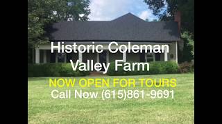 Tour Farms in Franklin TN- Historic Coleman Valley Farm