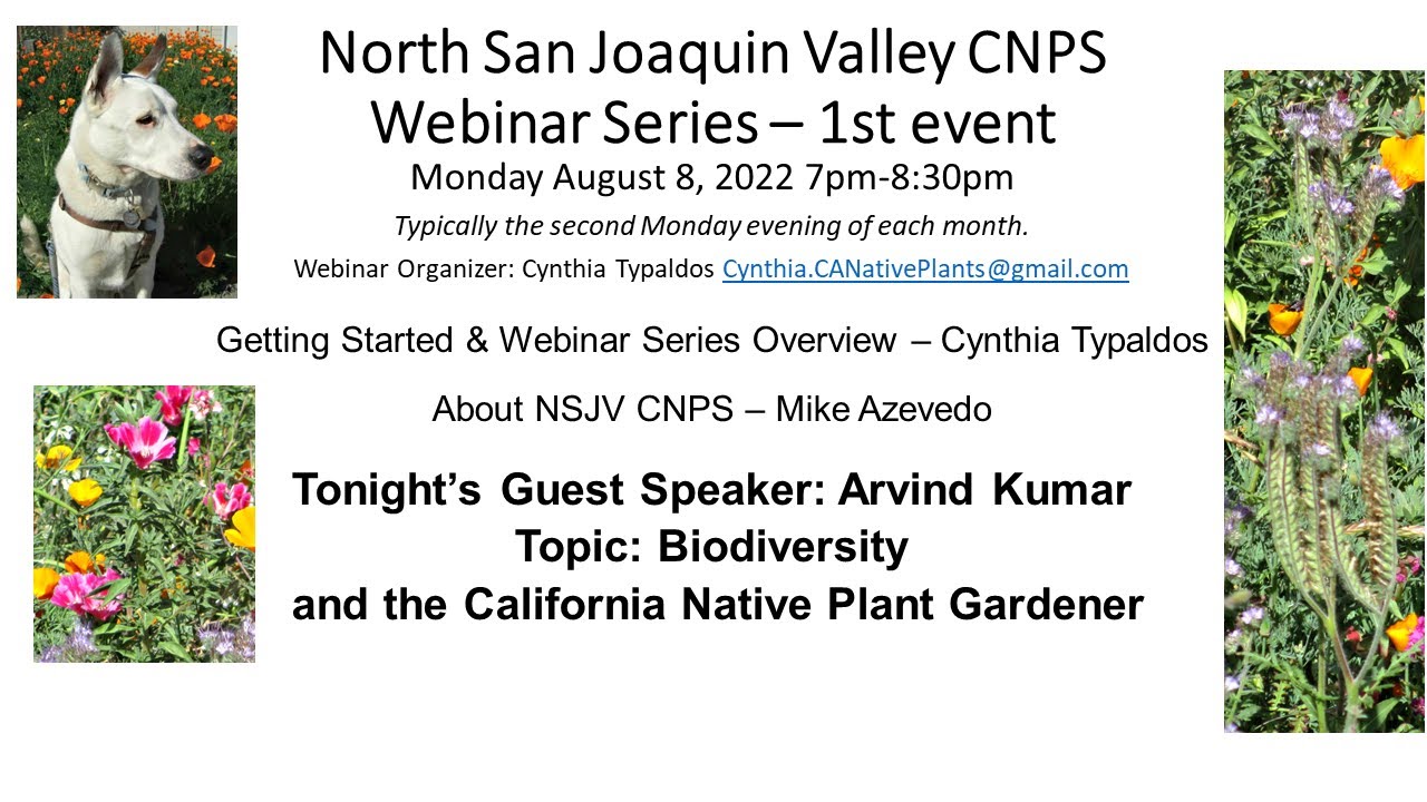 Biodiversity and the California Native Plant Gardener | Speaker: Arvind Kumar