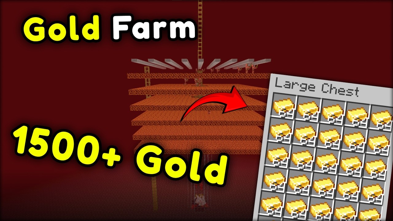 1500+ Gold Per Hour?! INSANE Farm Java 1.21+ - YouTube