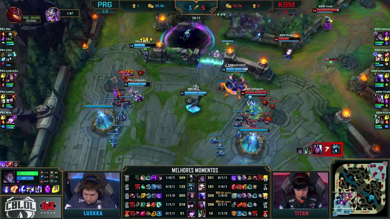 lol esports br assista ao vivo CBLoL 2019 - 1ª Etapa - Melhores Momentos PRG x KBM - 1º Turno (by Dell Gaming)
