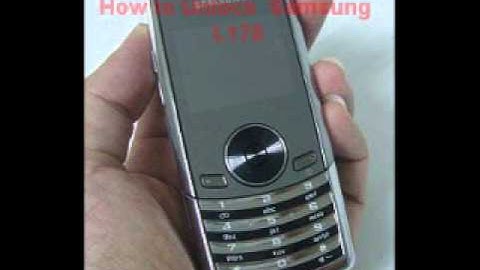 Samsung L170 Unlock Code - Free Instructions