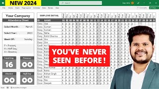 New ! 🔥 Fully Automated Attendance Sheet in Excel ( You&#39;ve Never Seen Before )