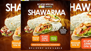 How To Design an Eye-Catching SHAWARMA FLYER in Photoshop | Step By Step Tutorial